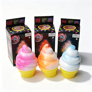 Jouet Squishy Cône de Crème Glacée Dégradé, Jouet Sensoriel Anti-Stress à Presser, Jouet Anti-Anxiété et de Décompression, Vente en Gros - Product Image 1
