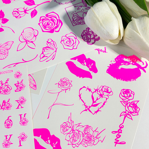 Autocollants de <span class=keywords><strong>tatouage</strong></span> temporaire motif lèvres rouges, cœur, léopard, rose – Sexy et élégants <span class=keywords><strong>pour</strong></span> la Saint-Valentin – Tatouages temporaires imperméables - Product Image 4