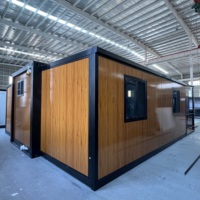 Maison conteneur en acier pliable et extensible, 2 chambres, étanche, résistante au vent, respirante, design contemporain, villa portable
