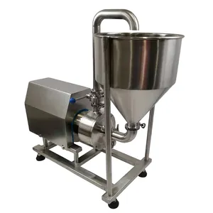 Rotor&Stator emulsifier pump in-line high shear homogenizer mixer with hopper