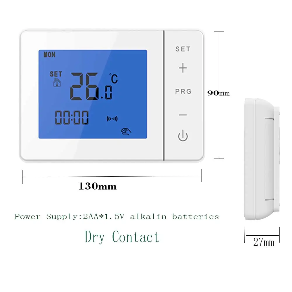 Smart home prodotti HY01BW caldaie pannello di controllo Smart Home Digital Room termostato per riscaldamento caldaia a Gas programmabile