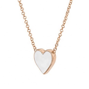 Collar de Latón con Baño de <span class=keywords><strong>Oro</strong></span> de 18k y Madreperla en Forma de Corazón <span class=keywords><strong>para</strong></span> Mujer, Éxito de Ventas de Gemnel Party - Product Image 5