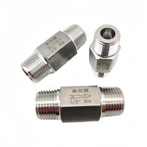 Válvula de retención neumática de acero inoxidable 304 con rosca ZG NPT 1/8 \ "1/<span class=keywords><strong>4</strong></span> \" <span class=keywords><strong>3</strong></span>/8 \ "1/2 \" <span class=keywords><strong>3</strong></span>/<span class=keywords><strong>4</strong></span> \ "1 \" Válvula de retención unidireccional - Product Image 2