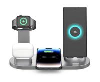 Station de charge sans fil pour iPhone, chargeur 4 en 1, support de charge pour plusieurs appareils pour iPhone, Galaxy, iWatch, écouteurs