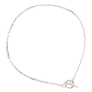 CX015 925 <strong>Sterling</strong> <strong>Silver</strong> <strong>Necklace</strong> 18K Gold Plated Paperclip <strong>T</strong> <strong>Bar</strong> Choker Basic Chain for Women Jewelry - Product Image 5