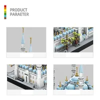 1129 Piezas, Bloques de Construcción de la Mezquita Azul de Estambul, Arquitectura, Pequeñas Partículas, Ladrillos de Plástico ABS para DIY, Regalos