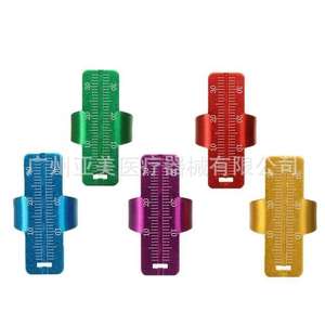 Règle dentaire pour la mesure des canaux radiculaires en acier inoxydable coloré et en alliage d'aluminium avec étui - Product Image 3