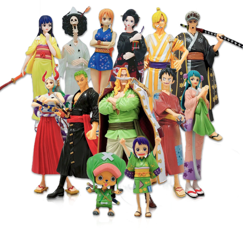 c43☆ONEPIECE☆フィギア 着物バージョン 新品 Yamato Kimono DXF Luffy Zoro Nami Usopp Sanji Action Figures