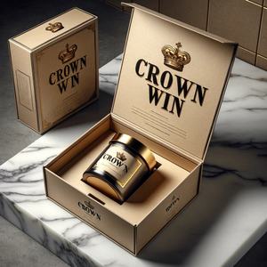 Caja de Regalo de Lujo para Velas Aromáticas de Marca Crown Win, Envase de Vidrio con Tapa y Caja Misteriosa de Papel para Pequeñas Empresas - Product Image 1