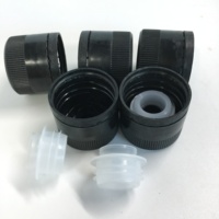 Bouchons verseurs inviolables en plastique PP noir 31-500, bouchon en plastique 31,5*28mm avec insert en plastique pour bouteille d'huile