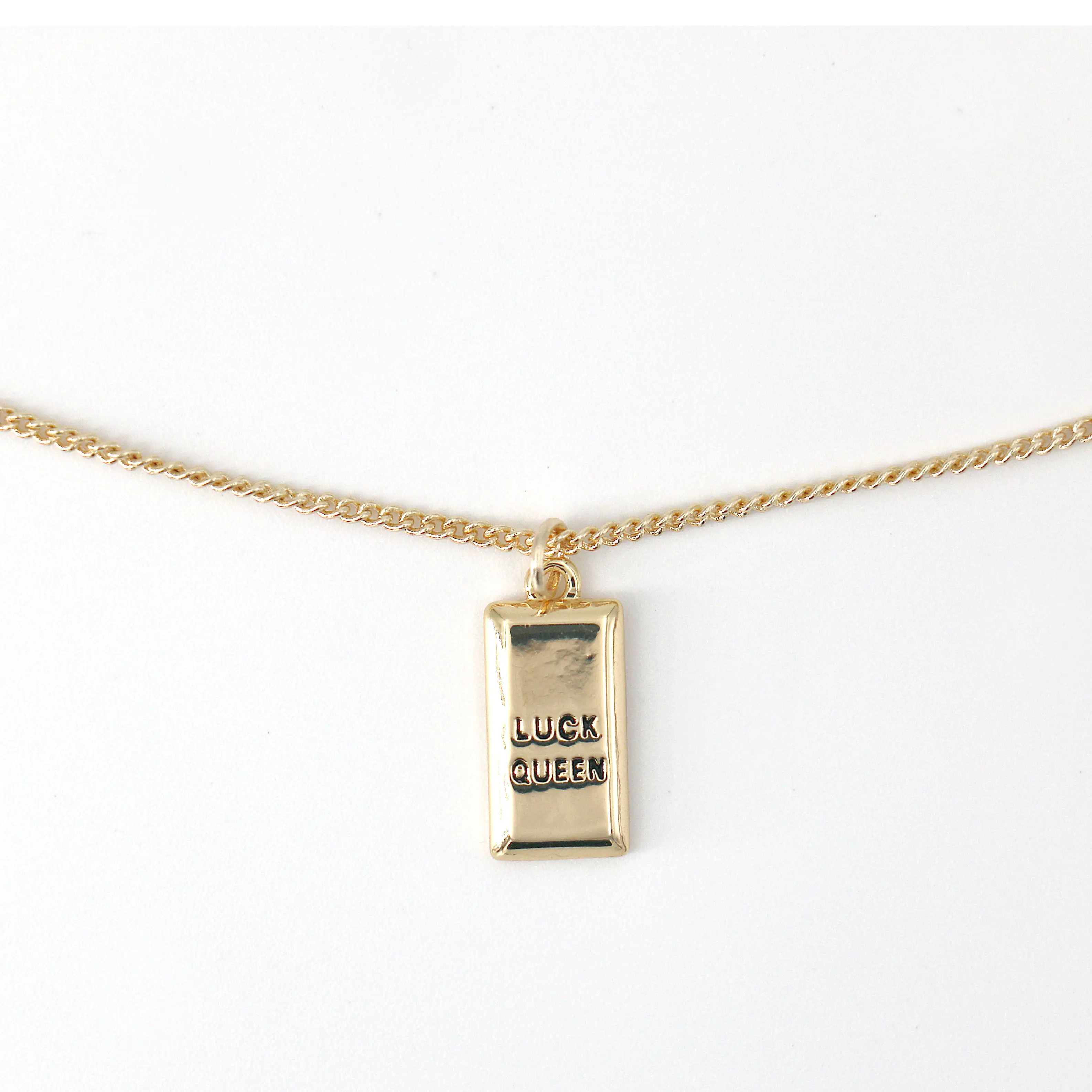 gold letter pendant