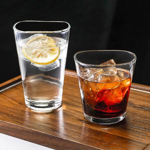 Party Whisky Tumbler ristorante birra acqua latte tè <span class=keywords><strong>caffè</strong></span> bere <span class=keywords><strong>vetro</strong></span> trasparente bocca irregolare tazza di <span class=keywords><strong>vetro</strong></span> - Product Image 3