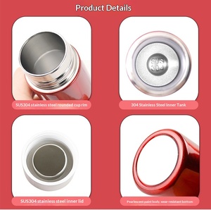 Gepersonaliseerde logo multi-kleuren verloop 120ml mini rode roestvrijstalen thermosfles kleine geïsoleerde waterfles kantoor/buiten - Product Image 5