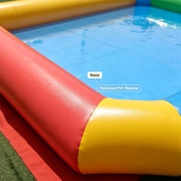 Piscine gonflable rectangulaire en PVC de qualité commerciale 6x4x0,5m pour enfants et adultes, idéale pour les jeux en plein air, les événements et la location, personnalisation disponible