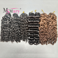 Extensions de cheveux humains vierges bouclés à la française, double épaisseur, avec nœuds miracle, pour tresses au crochet, 100 % cheveux humains pré-bouclés, vente en gros