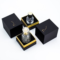 Créez votre propre boîte de parfum de luxe en papier, boîte rigide en papier luxueux avec insert en EVA noir et blanc