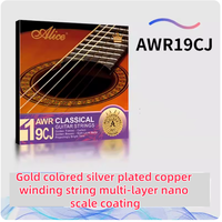 Alice AWR19CJ Jeu de cordes pour guitare classique, revêtement en nylon, tension standard et forte