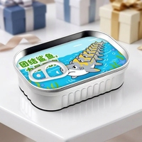 Boîte en métal personnalisée en gros, boîte à sardines à anneau de tirage avec motif personnalisé, ronde ou carrée, pour emballage cadeau et bijoux