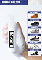 Nettoyant pour chaussures en mousse portable de voyage 150 ml, marque privée, 100 % naturel, sans alcool, écologique, formule neutre, pour baskets