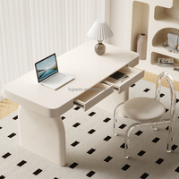 Table d'étude de meubles de bureau à domicile de couleur blanche de luxe avec le bureau d'ordinateur de tiroir avec le coffret