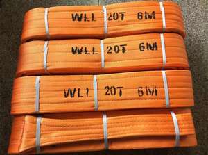 Sangles de levage de 20 tonnes, 10m, pour le levage de grandes cargaisons - Product Image 6