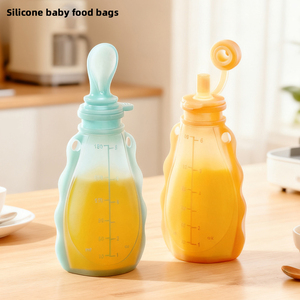 Bolsas Reutilizables de Silicona para Almacenamiento de Alimentos, Grado Alimenticio, con Capacidad de 180 ml, Libres de BPA, para Mantener Frescos Leche/Sucos de Bebé, Uso en Campamentos - Product Image 2