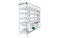 Système d'agriculture verticale compact avec roulettes, système d'irrigation et d'égouttage, support de culture hydroponique