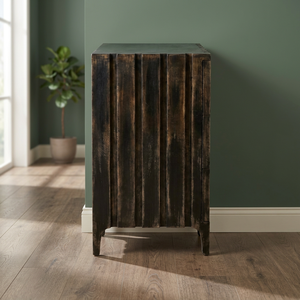 Handmade <b>Rustic</b> Wood Living Room <b>Cabinet</b> with Slab Door Antique Storage Furniture - Product Image 4