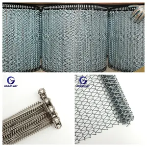 Durable And Stable 304 Stainless Steel Plate Link Balanced Wire Mesh Conveyor Belt For Handling Systems