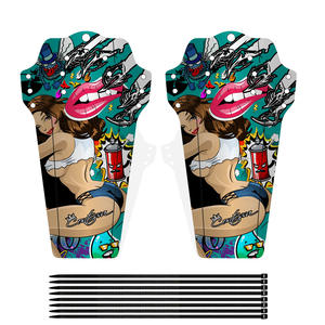 Garde-boue de vélo Cnlee en fibre de carbone, texture carbone, largeur 15,6 cm, universel pour VTT de descente, protection contre la poussière des roues - Product Image 2