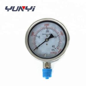 윤이 산업용 글리세린 및 실리콘 오일 충전식 진동 방지용 댐핑 무브먼트 압력계 - Product Image 6