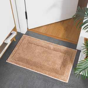 שטיח אמבטיה סופג במיוחד, ייבוש מהיר, נגד החלקה, 100x80 ס\\\"מ, חום, פוליאסטר רך, שטיח רצפה לאמבטיה נגד החלקה - Product Image 5