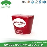 HAPPYPACK Kotak Mie Kertas Kraft Sekali Pakai untuk Dibawa Pulang, Wadah Makanan 16/26/32oz