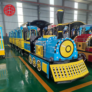 <span class=keywords><strong>Train</strong></span> miniature électrique sans rails de type Ghost Trackless-<span class=keywords><strong>Train</strong></span>, équipement de parc d'attractions Luna Park en fibre de verre - Product Image 1