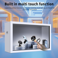 Caja de Exhibición LCD Holográfica Transparente de 21.5-98 Pulgadas con Pantalla Táctil Virtual Digital, Clasificación a Prueba de Polvo, Función SDK