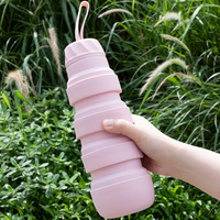 Bouteille pliable en silicone écologique et chauffable, pour le vélo, le rangement de pilules, les voyages, le sport, la randonnée, la gym, le yoga, portable et applicable à diverses occasions