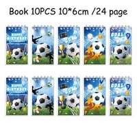 Nouveauté transfrontalière : Carnet de notes portable mini à spirale sur le thème du football pour étudiants, en pâte de bois et papier, lot de 10 pièces