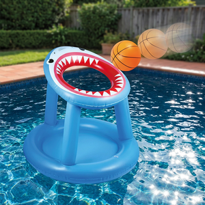 Piscina inflable con forma de tiburón para jugar al baloncesto al aire libre - Product Image 3