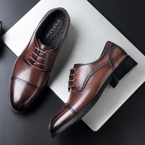 Chaussures habillées en cuir pour hommes Fapalec, à lacets, en cuir de vachette pleine fleur, pour le bureau et les occasions professionnelles - Product Image 3