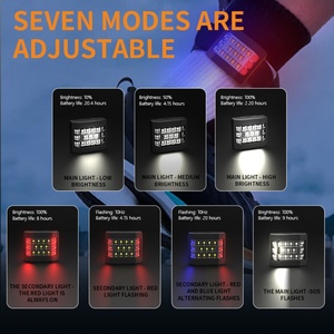 Lampes de course rechargeables de type C EGH, lumière de sécurité nocturne, 7 modes, lampe de sport pour la course nocturne, le jogging, le cyclisme - Product Image 6