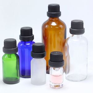 Bouteille compte-gouttes en verre rechargeable pour huiles essentielles 10 ml, avec bouchon couronne et emballage carton, vente en gros - Product Image 3