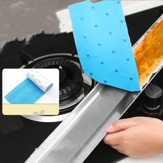 Kitchen range hood oil suction cotton filter paper pad side suction oil box non-woven fabric High oil absorption rate