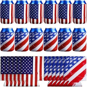 Funda para Botella de Poliéster con Estampado de Doble Cara del Día de la Independencia Americana, para Fiestas, Deportes, Uso en Exteriores, Funda para Cerveza - Product Image 6