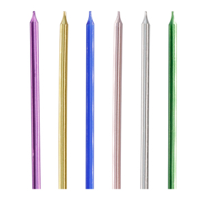 Bougies d'<span class=keywords><strong>anniversaire</strong></span> de pilier emballées d'une seule pièce de couleur métallique de vente chaude - Product Image 1