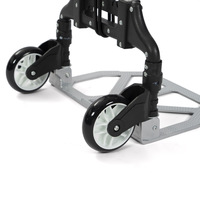Hitree chariot pliant de haute qualité support d'expansion de chariot à plat robuste poussette de chariot à 2 roues de grande capacité