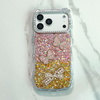 Nouvelle coque de luxe à changement de couleur progressif, mignonne, avec strass étincelants, pour femme, pour Tecno Spark 40, coque brillante, nœud papillon en époxy