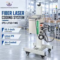 Machine de codage laser à fibre optique en ligne IPS-LF50 F MG avec tête rotative à 720 degrés pour l'impression sur tuyaux