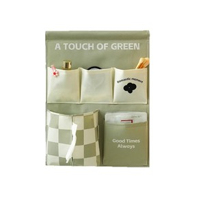Bolsa de almacenamiento de pared de algodón, rectangular, sin perforaciones, gran capacidad para llaves, teléfono, artículos diversos, montaje en puerta de dormitorio - Product Image 4