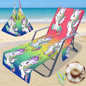 Funda de microfibra para tumbona de playa con estampado de palmeras tropicales, toalla de secado rápido con estampado digital para playa y piscina - Product Image 5
