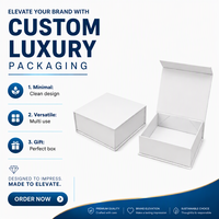 Boîte cadeau magnétique pliable de luxe blanche sur mesure, emballage en carton rigide en gros pour vêtements, cosmétiques, bijoux